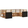 vidaXL Outdoor Sofa Set 6 pcs 6-Seaters Natural Solid Acacia Wood