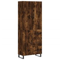 vidaXL Highboard Smoked Oak 69.5x34x180 cm Engineered Wood