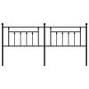 vidaXL Metal Replace Headboard Black 200 cm