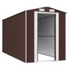 vidaXL Garden Shed Dark Brown 192x440x223 cm Galvanised Steel