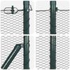 vidaXL Fence Post Grey 50 x 0.6 m (13 mm mesh) Steel and PVC