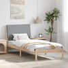 vidaXL Bed frame Brown and light grey 90 x 190 cm Solid pine wood