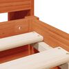 vidaXL Bookcase Bed without Mattress Wax Brown 140x190 cm Solid Wood Pine