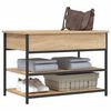 vidaXL Shoe Bench Sonoma Oak 70x42.5x50 cm Engineered Wood