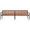 vidaXL Twin Garden Bench 251 cm Steel and WPC