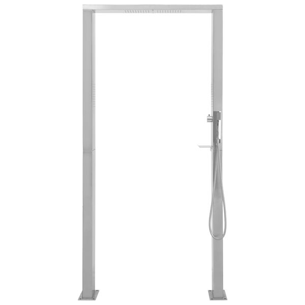 vidaXL Outdoor Shower Stainless Steel Double Jets