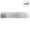 vidaXL Lawn Edgings 20 pcs Silver 103 x 0.05 x 22 cm Galvanised Steel