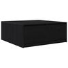 vidaXL Coffee Table with Drawers Black Oak 100x100x40 cm