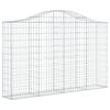 vidaXL Arched Gabion Baskets 13 pcs 200x30x120/140 cm Galvanised Iron