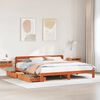 vidaXL Bed Frame without Mattress Wax Brown 180x200 cm Super King Solid Wood Pine