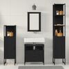 vidaXL Bathroom Furniture Set 4 pcs Black oak Engineered wood