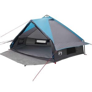 vidaXL Teepee Tent 8-Person with Roof Blue and Grey 490 x 410 x 210 cm