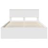 vidaXL Bed Frame with Headboard White 140 x 190 cm Engineered wood