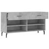 vidaXL Shoe Bench Concrete Grey 102x35x55 cm Engineered Wood