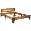 vidaXL Bed Frame without Mattress with Brushed Finish 160x200cm