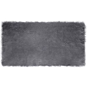 vidaXL Faux Sheepskin Rug Tafalla Anthracite 60 x 110 cm Polyester