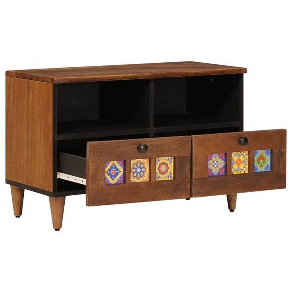 vidaXL Coffee Table with Drawer Brown 80 x 54 x 40 cm Solid Mango Wood