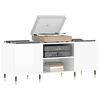 vidaXL Record Cabinet High Gloss White 121x38x48 cm Engineered Wood