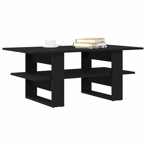 vidaXL Coffee Table Black Oak 102 x 55 x 42 cm Engineered Wood