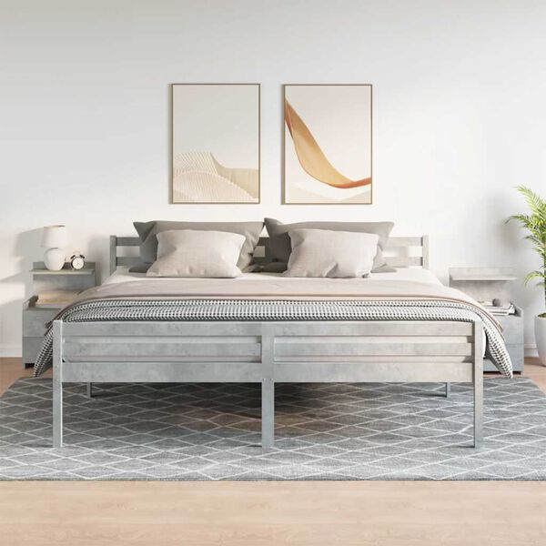 vidaXL Bedside Cabinets 2 pcs with 2 Drawers Concrete Grey 40x36.5x62 cm