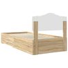 vidaXL Bed Frame with Headboard Sonoma Oak 90 x 200 cm Engineered Wood