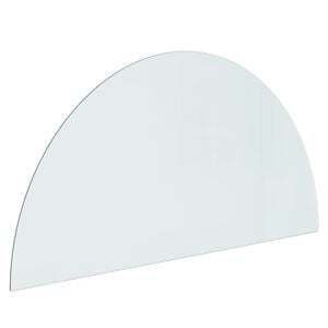 vidaXL Fireplace Glass Plate Half Round 1200x600 mm