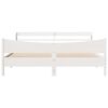 vidaXL Bed Frame with Headboard White 200x200 cm Solid Wood Pine
