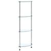vidaXL 4-Tier Shelf Transparent 30x30x100 cm Tempered Glass