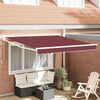 vidaXL Manual Retractable Awning Burgundy 300x250 cm