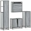 vidaXL 4&nbsp;Piece Bathroom Furniture Set&nbsp;Grey Sonoma Engineered Wood