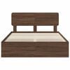 vidaXL Bed Frame with Drawer Brown Oak 140 x 190 cm Engineered Wood