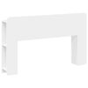 vidaXL Headboard Cabinet White 135 x 18.5 x 80 cm Engineered Wood
