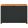 vidaXL Garden Storage Box Black 110x55x63 cm Poly Rattan Acacia Wood