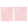 vidaXL Voile Curtains with Loops 2 pcs Light Pink 140x140 cm