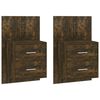 vidaXL Wall-mounted Bedside Cabinets 2 pcs Smoked Oak