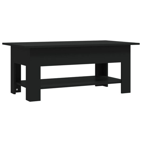 vidaXL Coffee Table Black 102x55x42 cm Engineered Wood