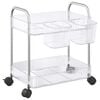vidaXL Storage Trolley 2-Tier Transparent 37x28x43,5 cm Acrylic