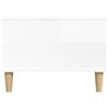 vidaXL Coffee Table High Gloss White 90x50x36,5 cm Engineered Wood
