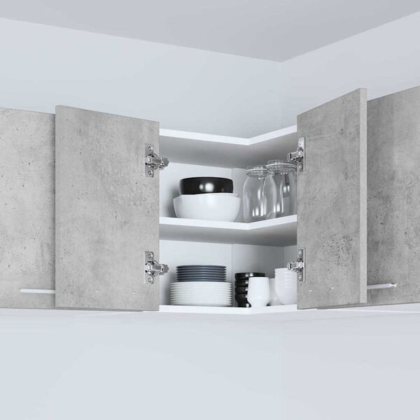 vidaXL Hanging Cabinet Concrete Grey and White 57 x 57 x 40 cm