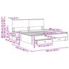vidaXL Bed Frame with Drawer Grey Sonoma 200 x 200 cm Engineered Wood
