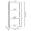 vidaXL 4-Layer Shelves 2 pcs Anthracite Steel&Engineered Wood