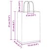 vidaXL Paper Bags 50 pcs with Handles White 15x8x21 cm