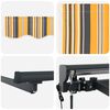 vidaXL Retractable Awning Yellow and Grey 300 x 250 cm