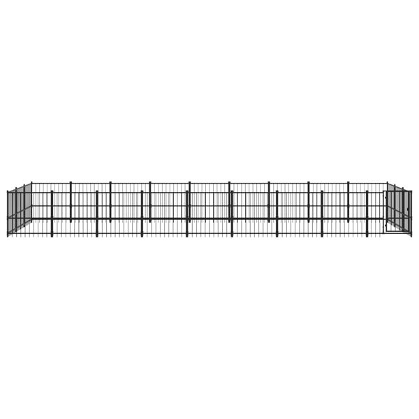 vidaXL Outdoor Dog Kennel Steel 25.4 m&sup2;