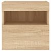 vidaXL TV Wall Cabinet with LED Lights Sonoma Oak 40x30x40 cm