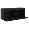 vidaXL TV Wall Cabinet Black Oak 100 x 30 x 40 cm Engineered Wood