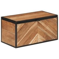 vidaXL Storage Box 60x30x30 cm Solid Wood Acacia and Iron