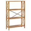 vidaXL 4-Tier Shelf 80x30x125 cm Solid Oak Wood
