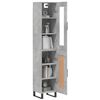 vidaXL Highboard Concrete Grey 34.5x34x180 cm Engineered Wood