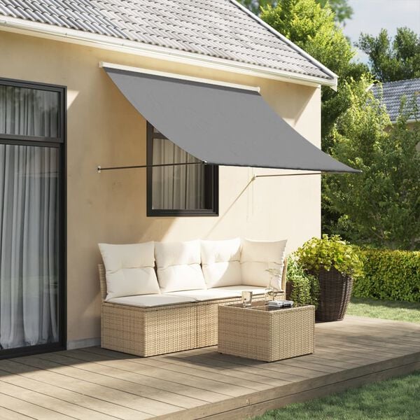 vidaXL Retractable Awning Anthracite 250x150 cm Fabric and Steel